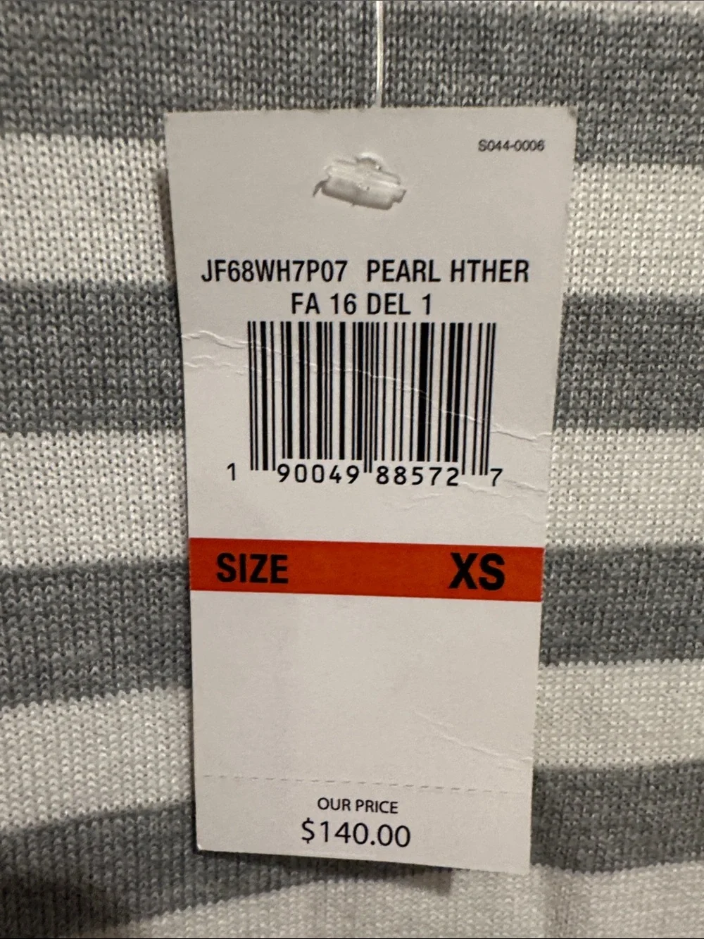 Michael Kors Gray and White Striped Short-Sleeve Crewneck TShirt Dress - XS NWT